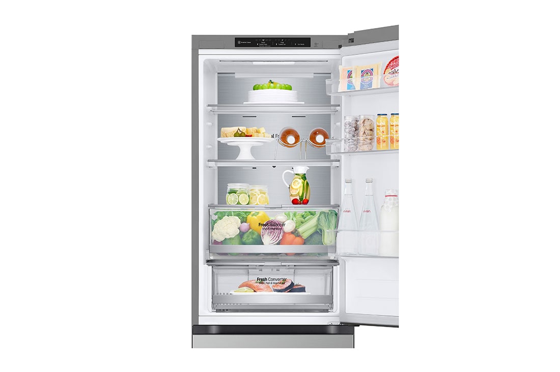 LG külmik sügavkülmikuga põhjas | 1.86m | 344L | Hõbedane | C klass | DoorCooling+™ | Fresh Converter™, Inside view, GBV7180CPY, thumbnail 7