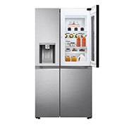 LG multi door külmik | InstaView Door-in-Door | 635L | kõrgus 1.79m | laius 91.3cm | Hõbedane | E energiaklass | WiFi | DoorCooling | Total No Frost | GSXV91PZAE, Front view top single door open , GSXV91PZAE, thumbnail 3