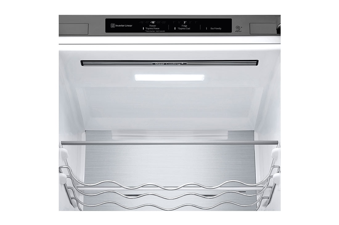 LG külmik sügavkülmikuga põhjas | 2.03m | 387L | Hõbedane | D klass | DoorCooling+™ | Fresh Converter™, Front view with food, GBV7280DPY, thumbnail 9