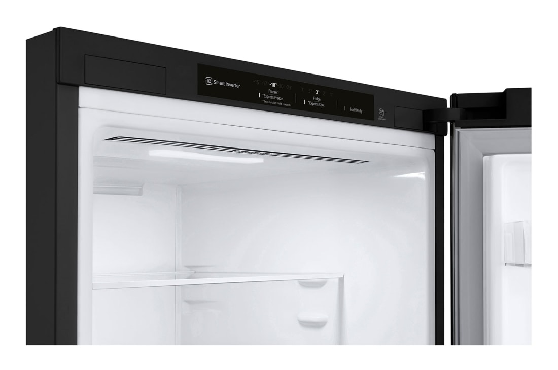 LG Külmik&nbsp; | 2.03m | 387L | Must | &nbsp;D&nbsp;klass | DoorCooling | Total No Frost | GBV3200DEP, top view with display, GBV3200DEP, thumbnail 8