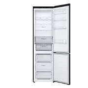 LG Külmik&nbsp; | 2.03m | 387L | Must | &nbsp;D&nbsp;klass | DoorCooling | Total No Frost | GBV3200DEP, front view with door open, GBV3200DEP, thumbnail 3