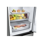 LG Külmik  | 2.03m | 387L | Hõbedane | D klass | DoorCooling | Total No Frost | GBV5240DPY, Vegetable Drawer with food, GBV5240DPY, thumbnail 4