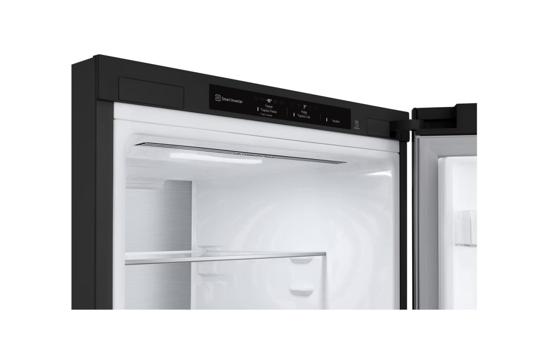 LG Külmik  | 2.03m | 387L | Must |  B klass | DoorCooling | Total No Frost | GBV7280BEV, top view with display, GBV7280BEV, thumbnail 8