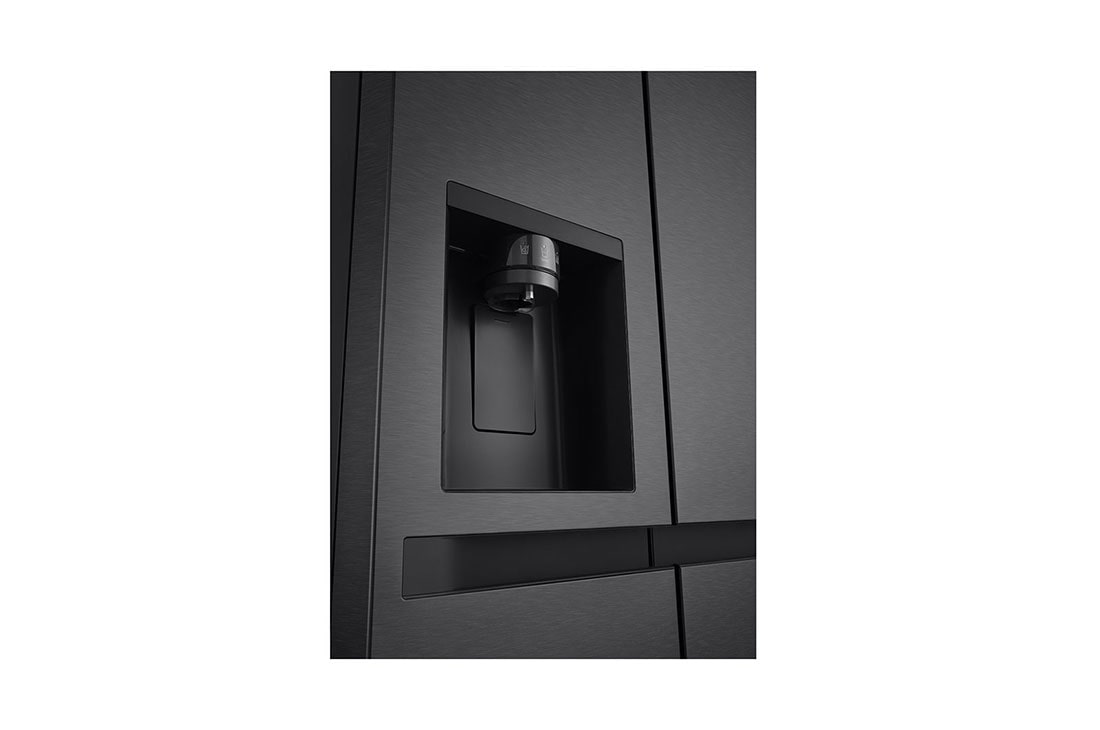 LG Side-by-Side külmikud | kõrgus 1.79m | laius 91.4cm | 661L | Must | E klass | Express Cool | Ice & Water Dispenser , eest paremalt avatud, vaade toidule, GSLC41EPPE, thumbnail 9