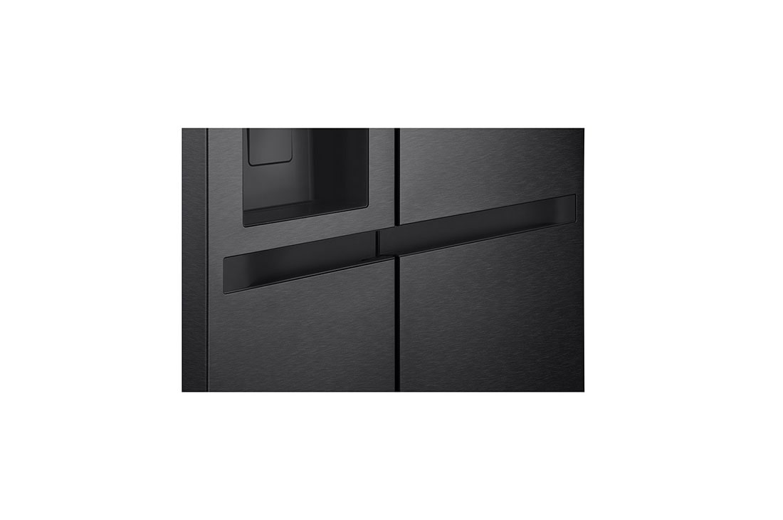 LG Side-by-Side külmikud | kõrgus 1.79m | laius 91.4cm | 661L | Must | E klass | Express Cool | Ice & Water Dispenser , eest paremalt avatud vaade, GSLC41EPPE, thumbnail 10