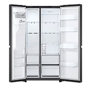 LG Side-by-Side külmikud | kõrgus 1.79m | laius 91.4cm | 661L | Must | E klass | Express Cool | Ice & Water Dispenser , käepideme vaade, GSLC41EPPE, thumbnail 3