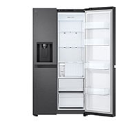 LG Side-by-Side külmikud | kõrgus 1.79m | laius 91.4cm | 661L | Must | E klass | Express Cool | Ice & Water Dispenser , jaoturi eestvaade, GSLC41EPPE, thumbnail 5
