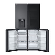 LG InstaView Side by Side külmkapp | 1.79m | 638L | Must | E class | DoorCooling⁺™  | UVnano™,  front open bottom view, GMG960EVEE, thumbnail 7