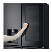 LG InstaView Side by Side külmkapp | 1.79m | 638L | Must | E class | DoorCooling⁺™  | UVnano™, front bottom closeup view, GMG960EVEE, thumbnail 9