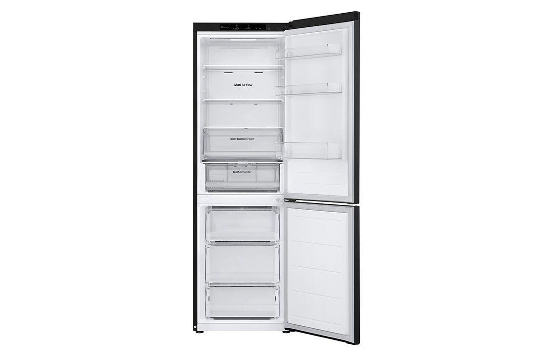 LG külmik sügavkülmikuga põhjas | 1.86m | 344L | Must | E klass | DoorCooling+™ | Fresh Converter™, Vasak küljevaade (suletud uks), GBV3100EEP, thumbnail 3