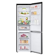 LG külmik sügavkülmikuga põhjas | 1.86m | 344L | Must | E klass | DoorCooling+™ | Fresh Converter™, Eest avatud (toiduta, avatud uks), GBV3100EEP, thumbnail 2