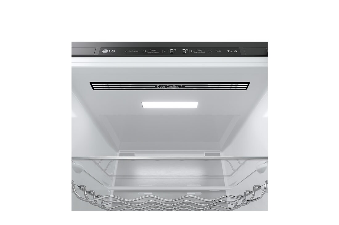 LG 334 L Bottom Freezer, must klaas, LinearCooling™, DoorCooling+ ™, FRESHConverter™, GBB72BM9CQ1, thumbnail 5