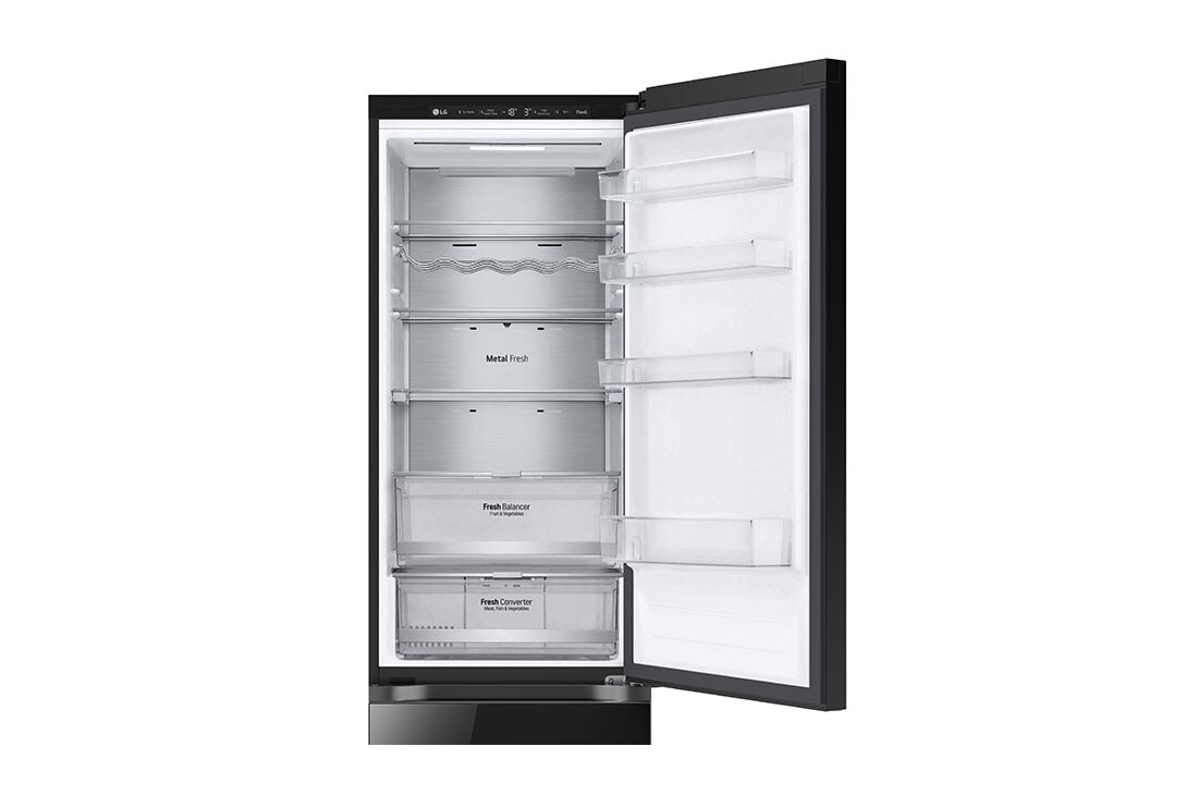 LG 334 L Bottom Freezer, must klaas, LinearCooling™, DoorCooling+ ™, FRESHConverter™, GBB72BM9CQ1, thumbnail 7