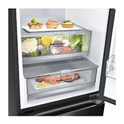 LG 334 L Bottom Freezer, must klaas, LinearCooling™, DoorCooling+ ™, FRESHConverter™, GBB72BM9CQ1, thumbnail 10
