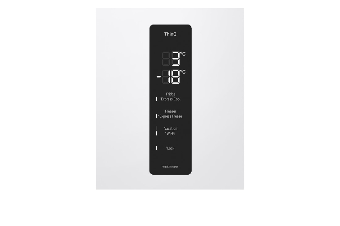 LG külmik sügavkülmikuga põhjas | 2.03m | 387L | Valge | E klass | DoorCooling+™ | Fresh Converter™, display, GBV7270ESW, thumbnail 7