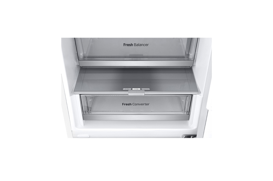 LG külmik sügavkülmikuga põhjas | 2.03m | 387L | Valge | E klass | DoorCooling+™ | Fresh Converter™, bottom drawer3, GBV7270ESW, thumbnail 10