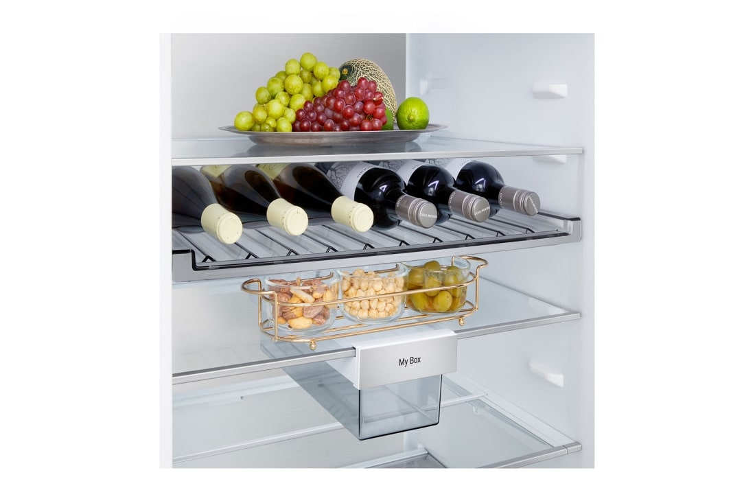 LG külmik sügavkülmikuga põhjas | 2.03m | 375L | Must | C klass | DoorCooling+™ | Fresh Converter+™, drawer, GBBS726CEV, thumbnail 8