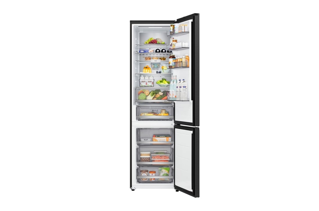 LG külmik sügavkülmikuga põhjas | 2.03m | 375L | Hõbedane | B klass | DoorCooling+™ | Fresh Converter+™, Vasakul liha temperatuuril -3 °C, keskel värske kala temperatuuril 0 °C ja paremal juust temperatuuril 2 °C., GBBS726BPY, thumbnail 3