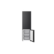 LG külmik sügavkülmikuga põhjas | 2.03m | 375L | Hõbedane | B klass | DoorCooling+™ | Fresh Converter+™, LG külmik-sügavkülmiku lähivaade veiniriiulist, milles on neli pudelit ja makroonikarp; riiuli disain on toodud esile suurendatud ringikujulisel pildil, GBBS726BPY, thumbnail 6