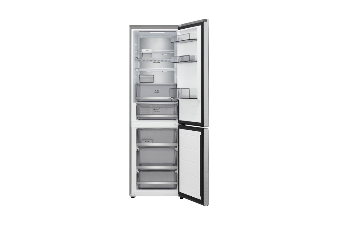 LG šaldytuvas su šaldikliu apačioje | 1.86m | 333L | Pilka | C klasė | DoorCooling+™ | FRESHBalancer™, 375 l alumine sügavkülmik, GBBS716CMB, thumbnail 2
