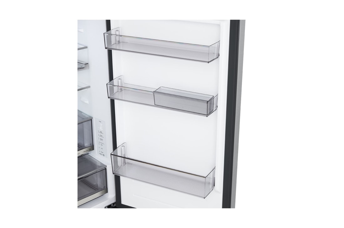 LG šaldytuvas su šaldikliu apačioje | 1.86m | 333L | Pilka | C klasė | DoorCooling+™ | FRESHBalancer™, 375 l alumine sügavkülmik, GBBS716CMB, thumbnail 8
