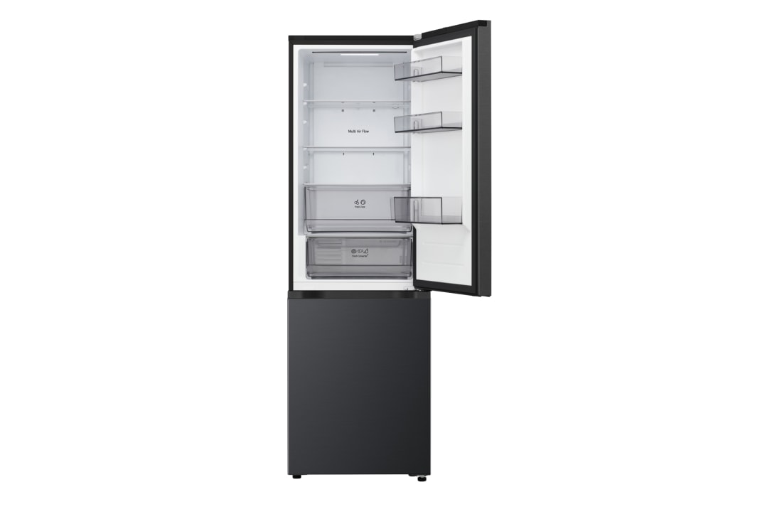 LG külmik sügavkülmikuga põhjas | 1.86m | 333L | Must | C klass | DoorCooling+™ | FRESHBalancer™, Vasakul liha temperatuuril -3 °C, keskel värske kala temperatuuril 0 °C ja paremal juust temperatuuril 2 °C., GBBSJ1CCEP, thumbnail 4