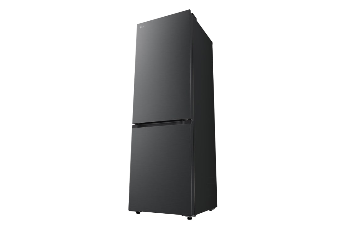 LG külmik sügavkülmikuga põhjas | 1.86m | 333L | Must | C klass | DoorCooling+™ | FRESHBalancer™, LG alumise sügavkülmaosa (GBBS726CMB) vaade eest ja küljelt, mis näitab välisdisaini, GBBSJ1CCEP, thumbnail 12