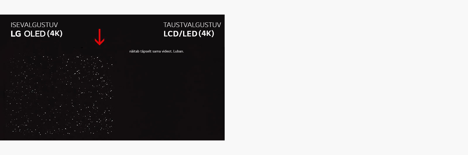 4K OLED- ja 8K LCD-ekraaniga telerite võrdlus külg külje kõrval