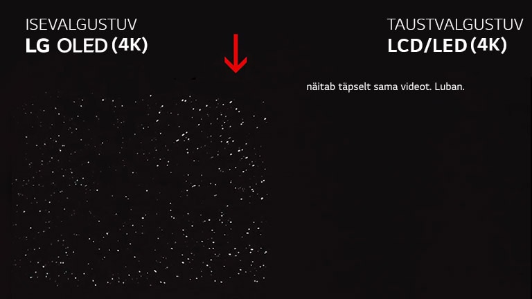 4K OLED- ja 8K LCD-ekraaniga telerite võrdlus külg külje kõrval