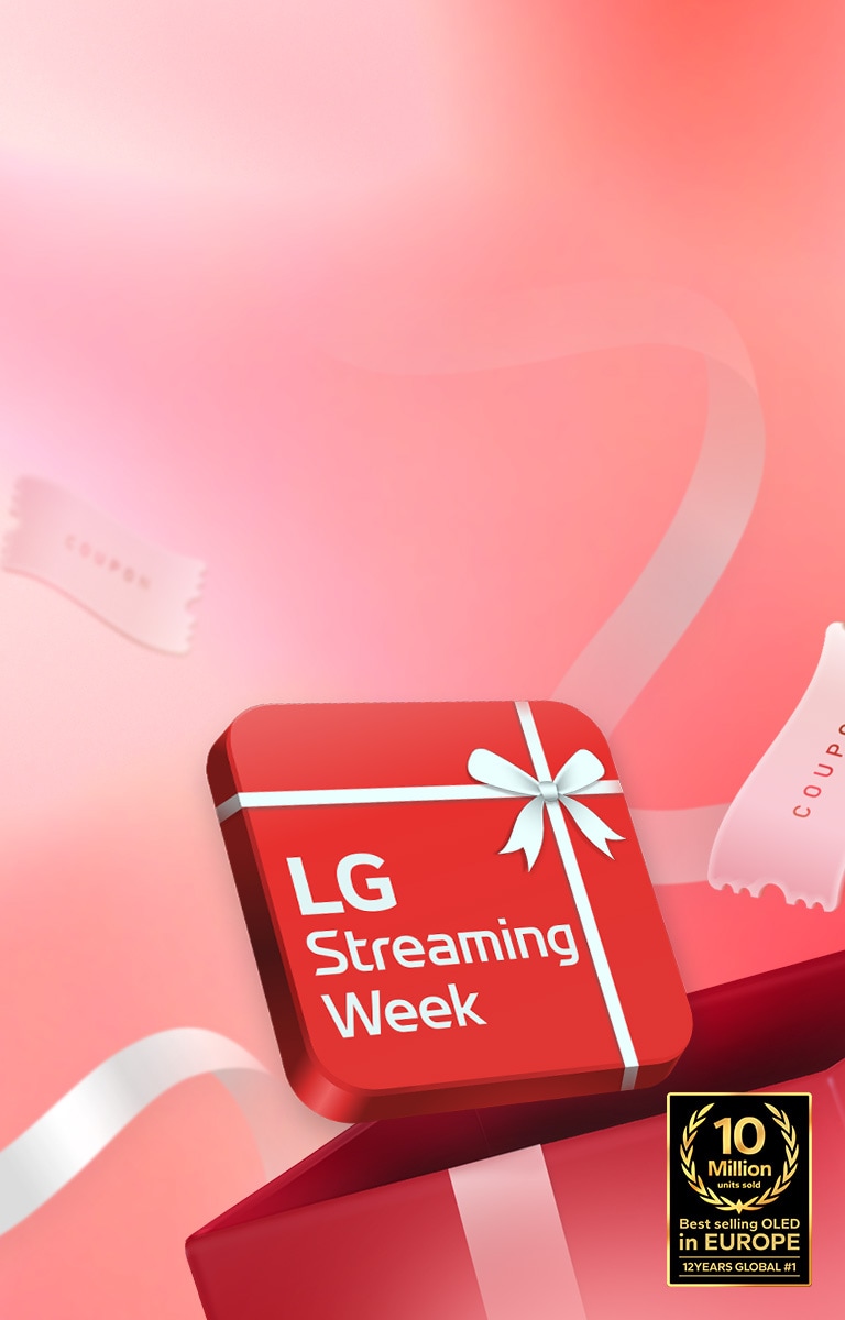 Punane kast tekstiga "LG Streaming Week".