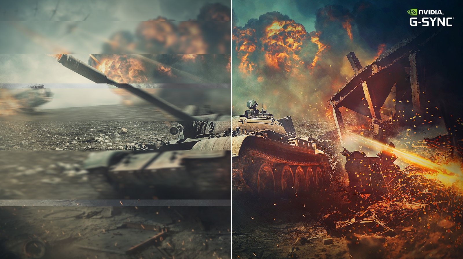 Tehnoloogiaga G-SYNC® ühilduv monitor, mis välistab pildi lainetamise ja hüplemise, et mängimine oleks kiirem.