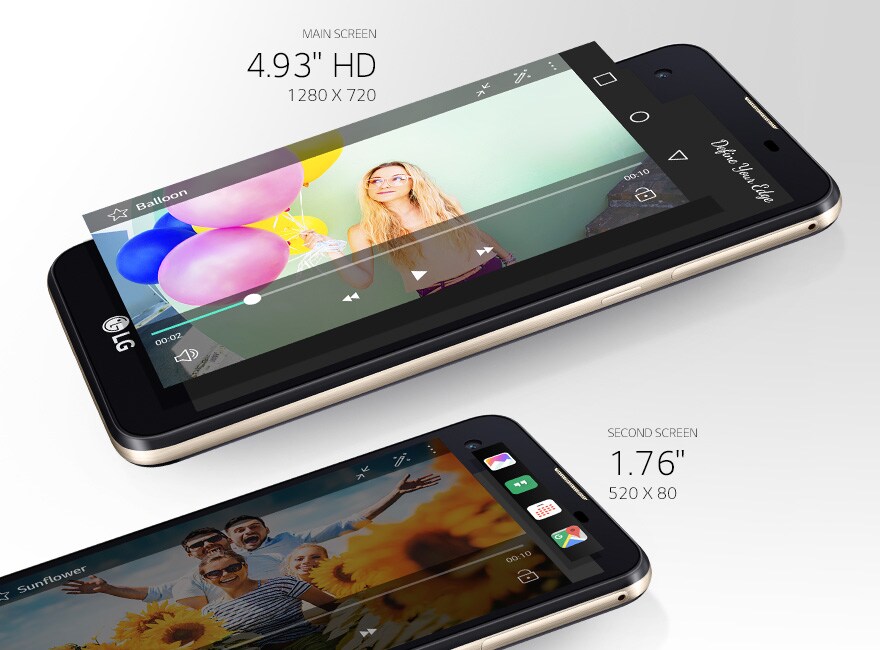 4,93" HD In-cell-puuteekraan koos 1,76" teise ekraaniga