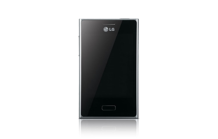LG Optimus L3 Androidi nutitelefon 800 MHz protsessori, 3,2-tollise ekraani ja kompaktse kujuga, mis sobib täiuslikult pihku., E400