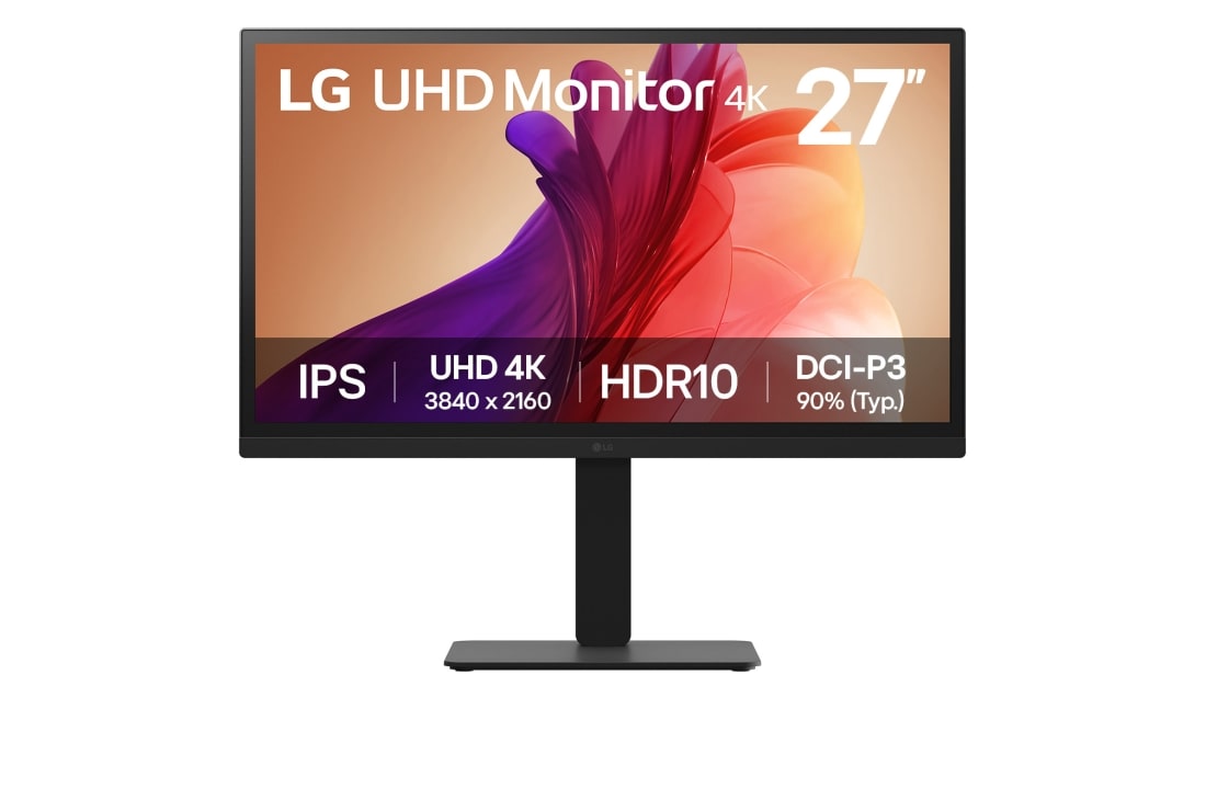 LG 27-tolline UltraFine UHD 4K IPS monitor, eestvaade, 27BA45U-B