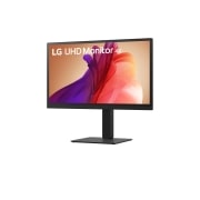 LG 27-tolline UltraFine UHD 4K IPS monitor, külgvaade +15 kraadi all, 27BA45U-B, thumbnail 2