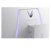 LG UltraGear™ 34-tolline OLED 240Hz WQHD kumer nutikas mängumonitor | webOS, 0.03ms (GtG), 240Hz, DisplayHDR True Black 400, tagumise embleemi lähivõte sisse lülitatud tuledega, 34GX90SA-W, thumbnail 15