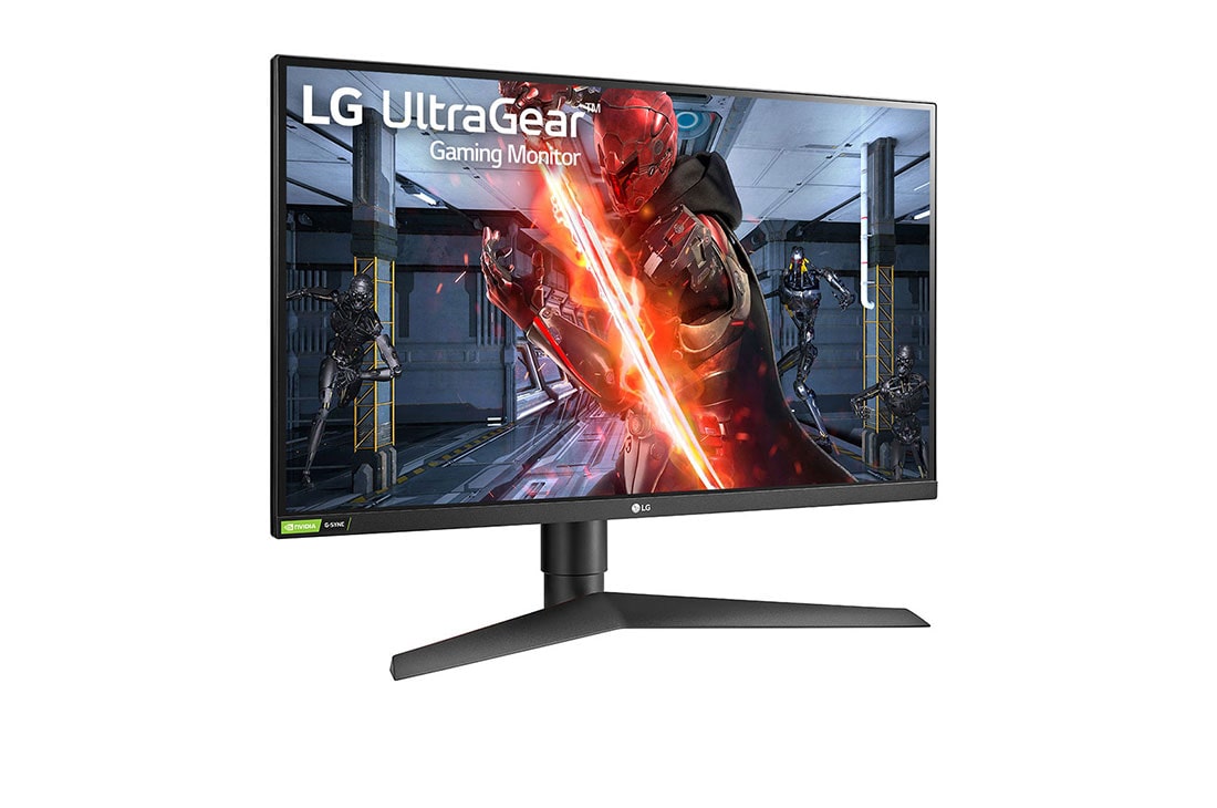 LG 27-tolline UltraGear™ mängumonitor, külgvaade +15 kraadi all, 27GN750-B, thumbnail 3