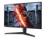 LG 27-tolline UltraGear™ mängumonitor, külgvaade +15 kraadi all, 27GN750-B, thumbnail 2