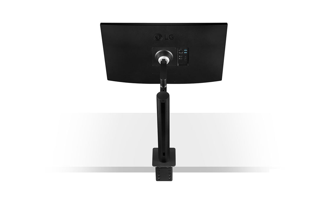 LG 27-tolline Ergo LED monitor, Tagumine külgvaade keskele sirutatud toega, 27QN880-B, thumbnail 12
