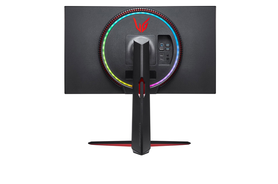 LG 27-tolline UltraGear™ mängumonitor, tagantvaade Sphere Lighting 2.0-ga, vikerkaarevärvides, 27GN950-B, thumbnail 6