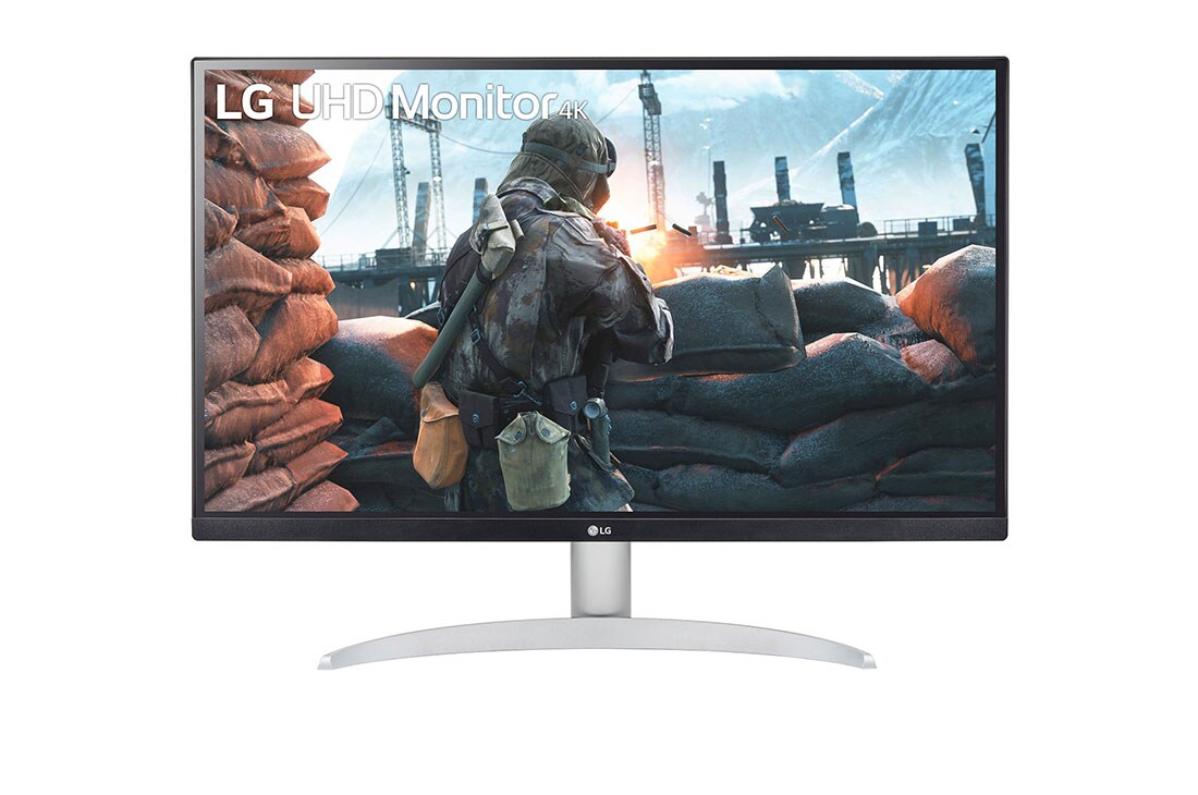 LG 27'' UHD 4K IPS monitor tehnoloogiaga VESA DisplayHDR™ 400, eestvaade, 27UP600-W