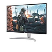 LG 27'' UHD 4K IPS monitor tehnoloogiaga VESA DisplayHDR™ 400, külgvaade +15 kraadi all, 27UP600-W, thumbnail 2