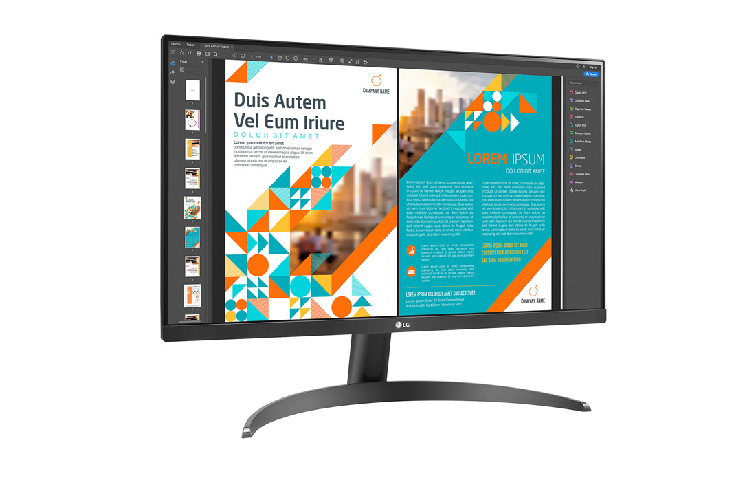 LG 23,8” QHD IPS monitor tehnoloogiaga AMD FreeSync™, külgvaade +15 kraadi all, 24QP500-B, thumbnail 3
