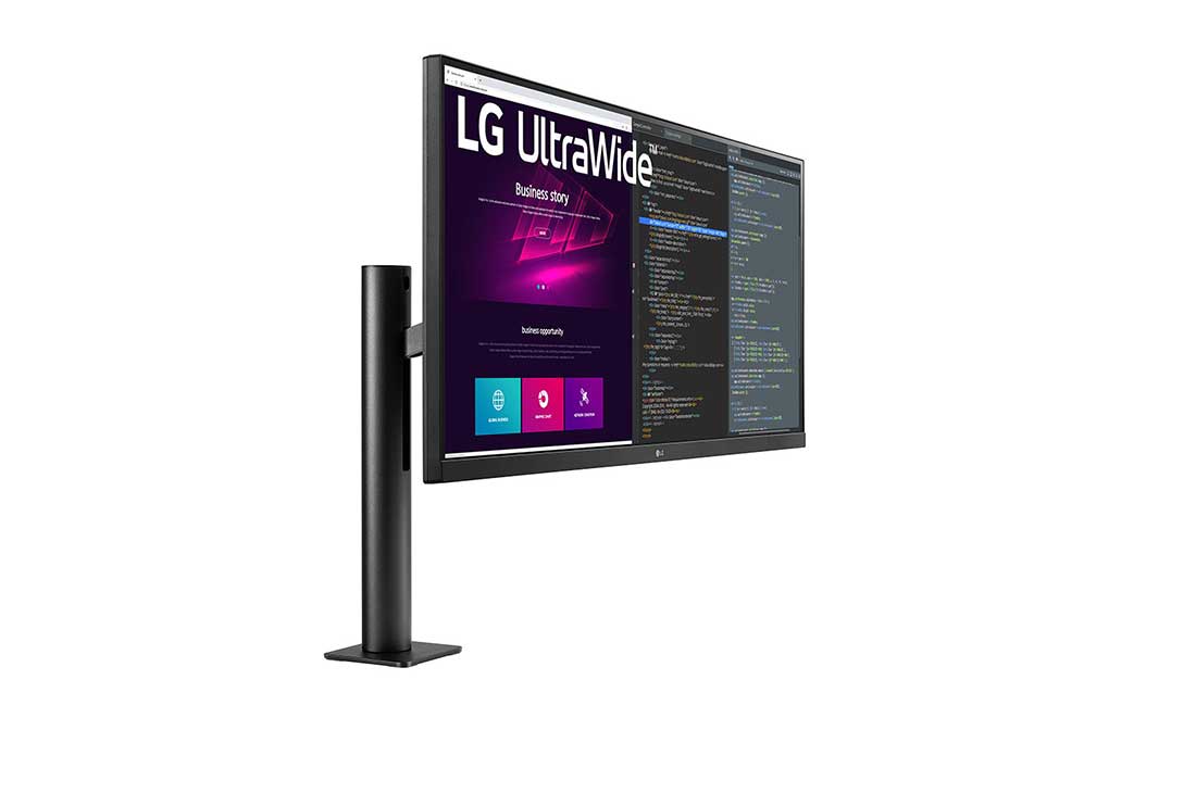 LG 34-tolline UltraWide™ monitor, perspektiivvaade, 34WN780-B, thumbnail 3