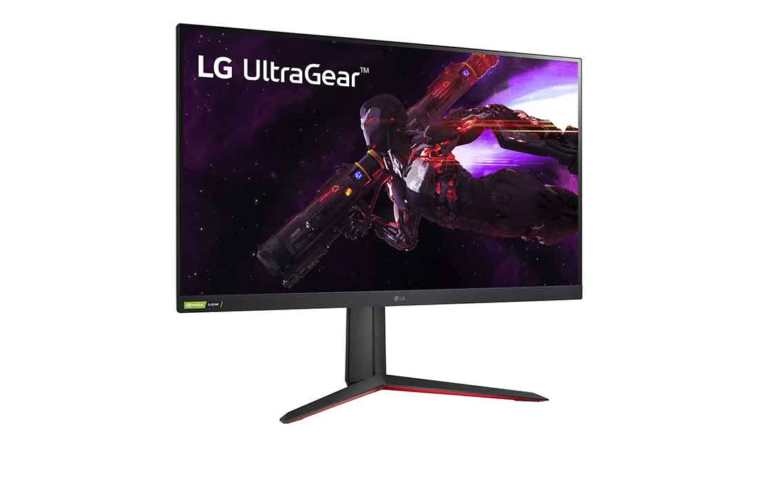 LG 32-tolline UltraGear™ mängumonitor, külgvaade +15 kraadi all, 32GP850-B, thumbnail 3