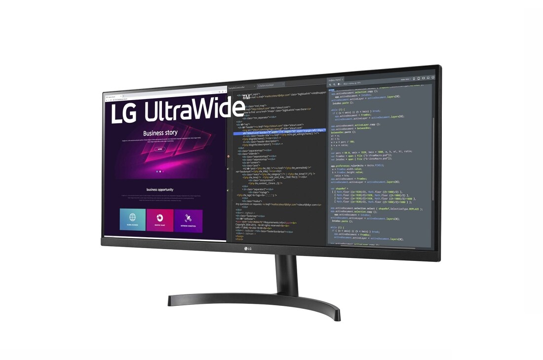 LG 34-tolline UltraWide™ monitor, külgvaade +15 kraadi all, 34WN700-B, thumbnail 2