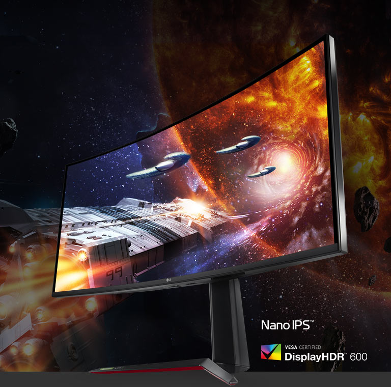 Monitor 38GN950, millel on Nano IPS-i and HDR 600 tugi