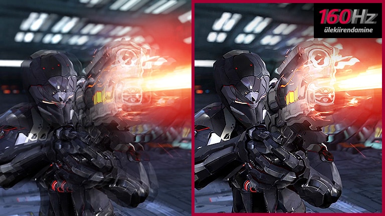 Fluid Gaming Motioni võrdlus 60 Hz ja ülekiirendatud 160 Hz-ga