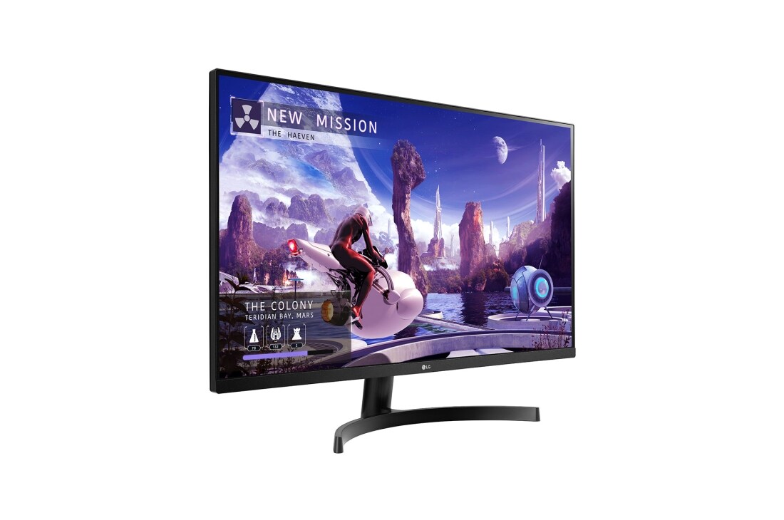 LG 32-tolline LED monitor, perspektiivvaade, 32QN600-B, thumbnail 4