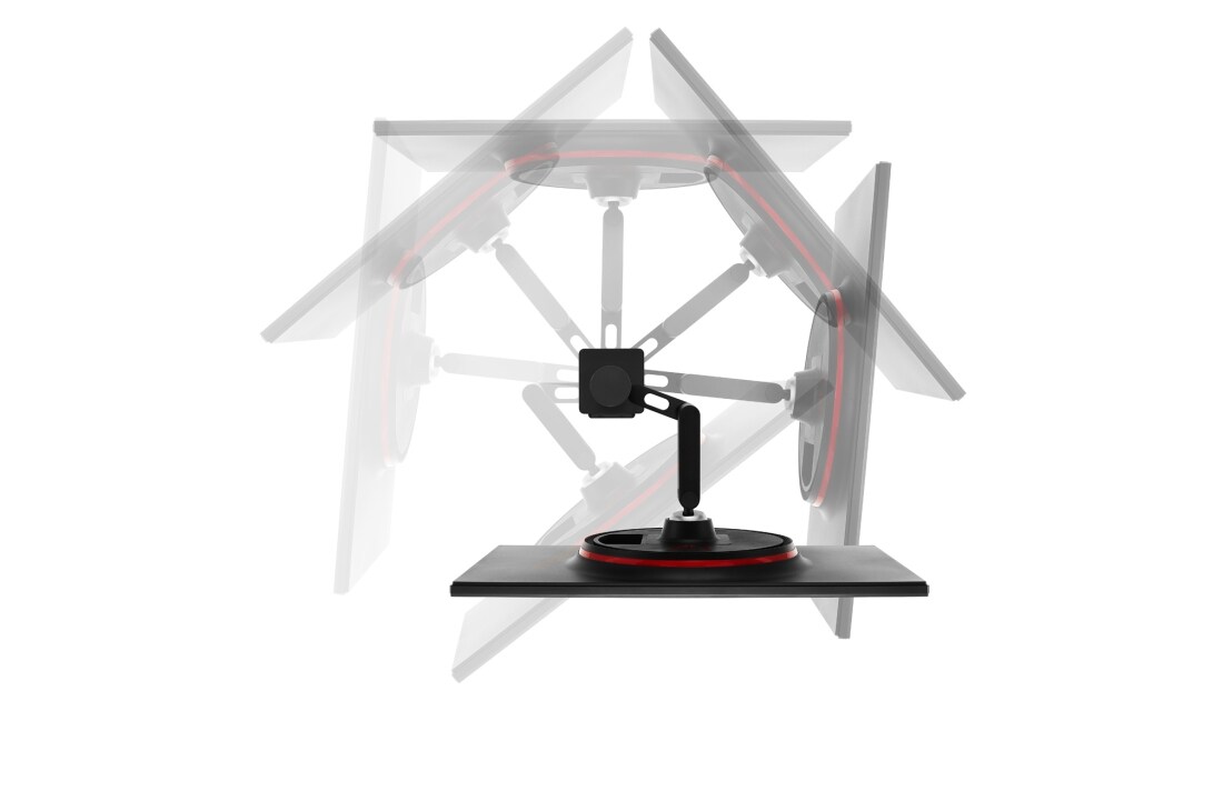 LG 27-tolline UltraGear™ mängumonitor, Pöördemehhanismiga reguleeritava monitori pealtvaade, 27GN880-B, thumbnail 6